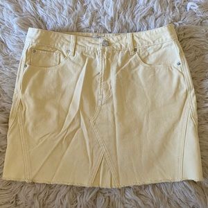 Yellow Jean Skirt